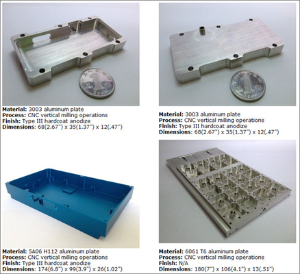 Piezas de aluminio trabajadas a máquina de encargo ISO9001 de la precisión del CNC de la aleación 3003